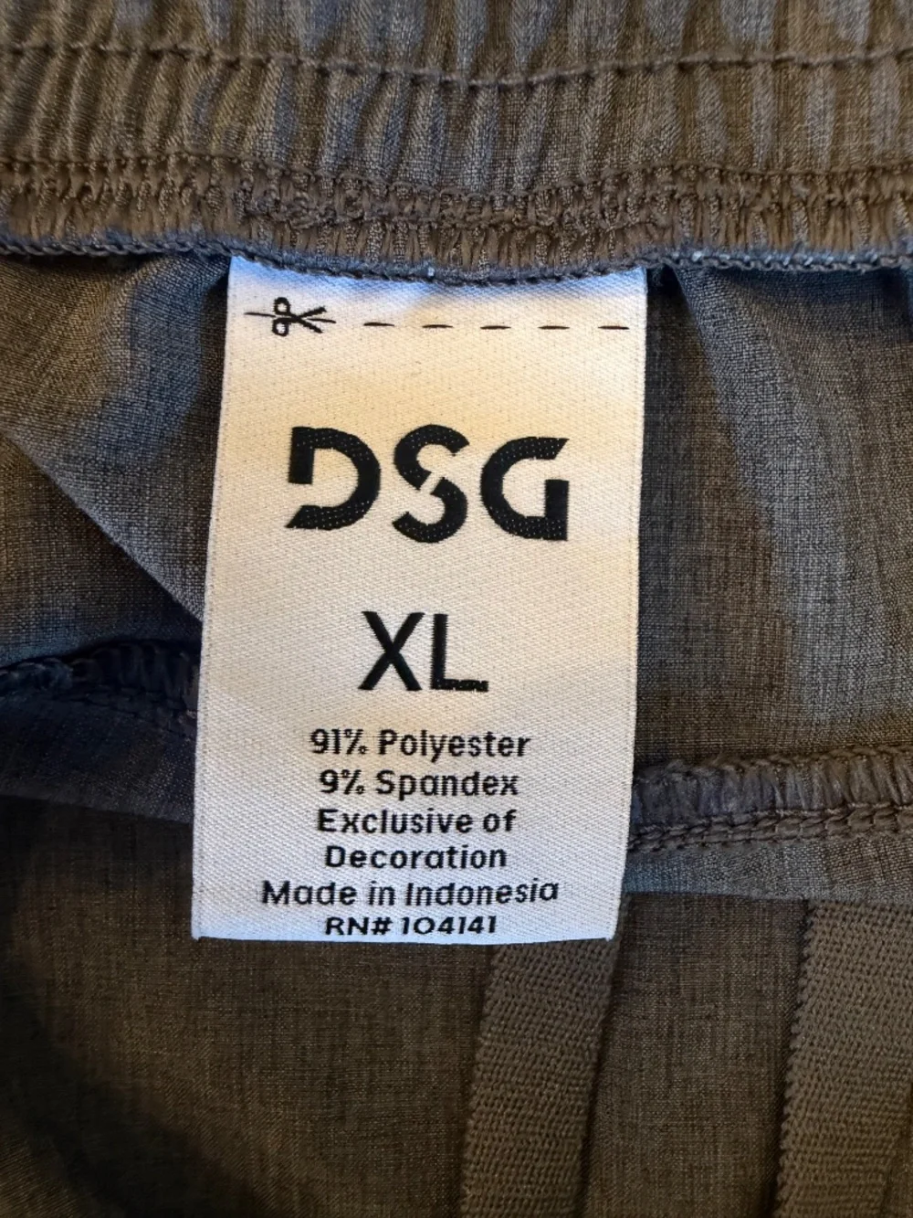 DSG Men's Gray Performance Stretch Pants Active Athletic, Lightweight Size XL